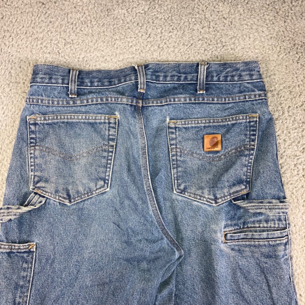 Carhartt Jeans Men 34x30 Carpenter Relaxed Straight Workwear Fit 34x29